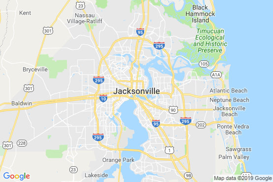 Pest Control In Jacksonville Service Map