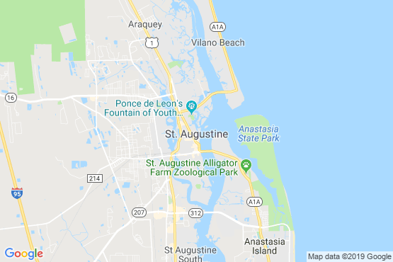 Image of a map of St. Augustine Florida